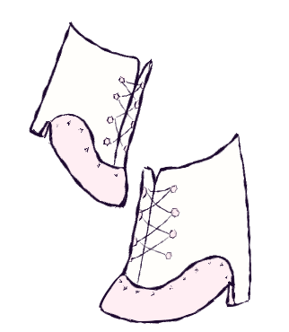 heel lace boots