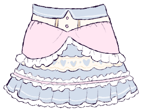 pastel frill skirt