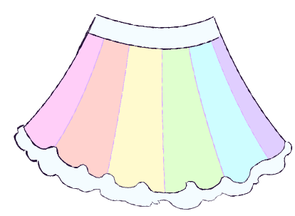 rainbow skirt