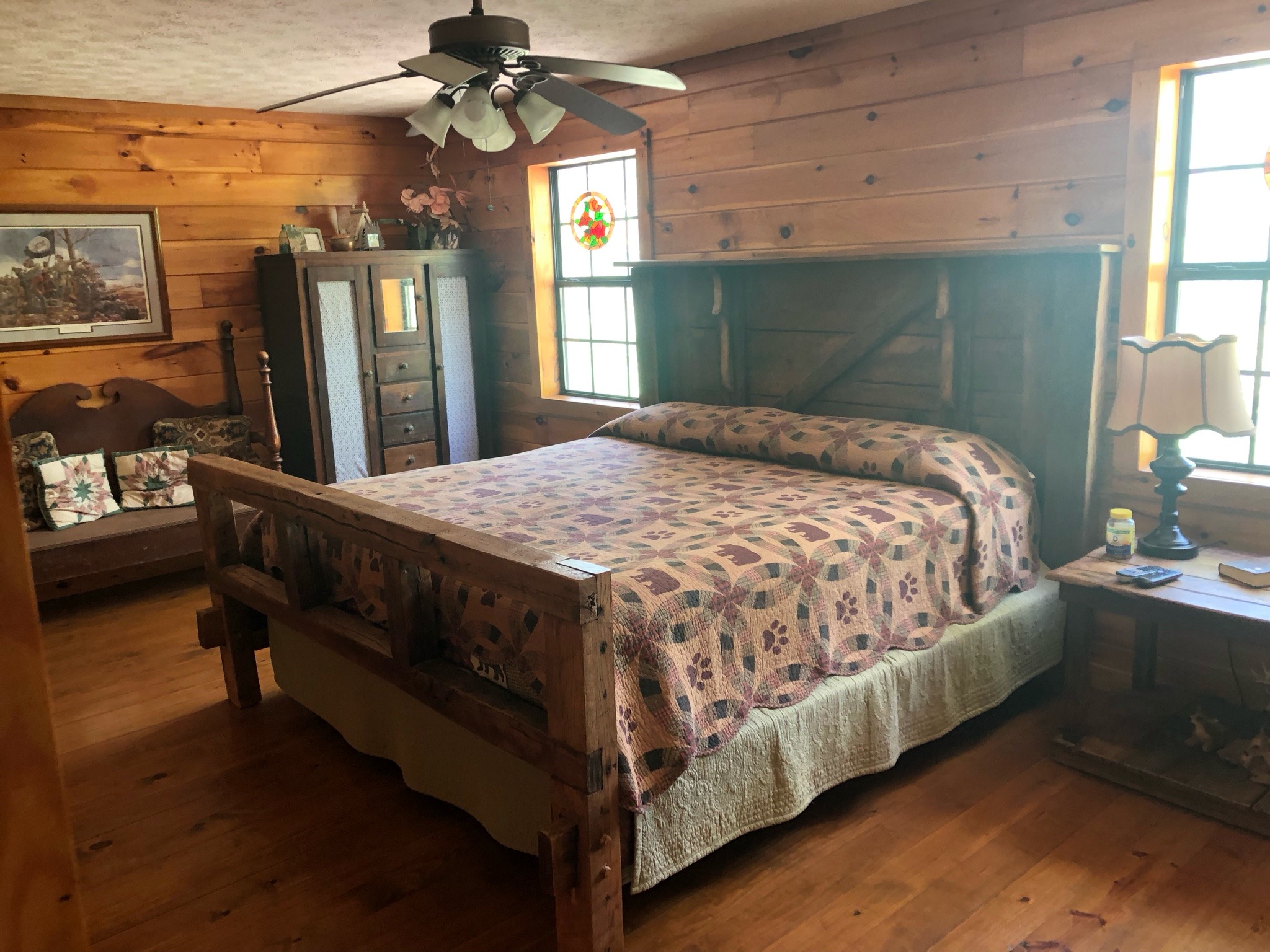 rustic cabin bedroom